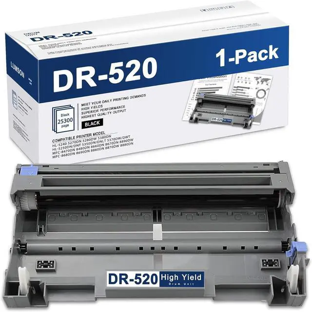 Main image of DR520 DR-520 Drum Unit 1 Pack High Yield Replacement for Brother DR 520 HL-5240 HL-5270DN MFC-8370 MFC-8460N MFC-8480DN DCP-8060 DCP-8065DN Printer, Black