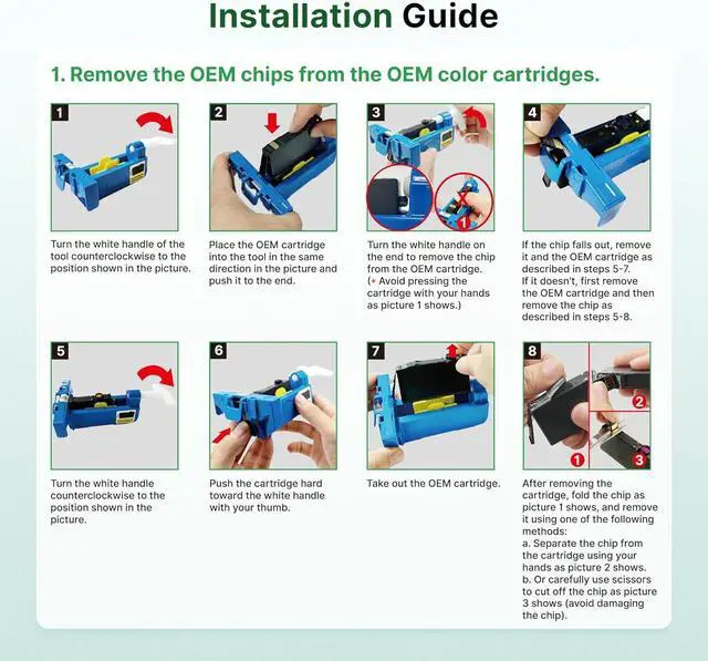 Alt view image 5 of 7 - 923 Ink Cartridges Combo Pack Without Chip High Yield Compatible for HP 923 Ink Cartridges 923XL Work for OfficeJet Pro 8130e 8135e 8139e 8138e 8120e 8122e 8124e (4 Pack, Black Cyan Magenta Yellow)