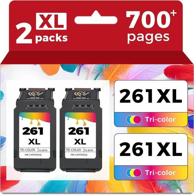 Main image of 261XL 261 XL Color Ink Cartridge 2-Pack Replacement for Canon CL-261XL CL261 CL 261 CL-261 XL CL261XL Ink for PIXMA TS6400 TS6420a TR7020a TR7020 TR7022 TS6420 TS5300 TS5320 Printer (Tricolor, 2 Pack)