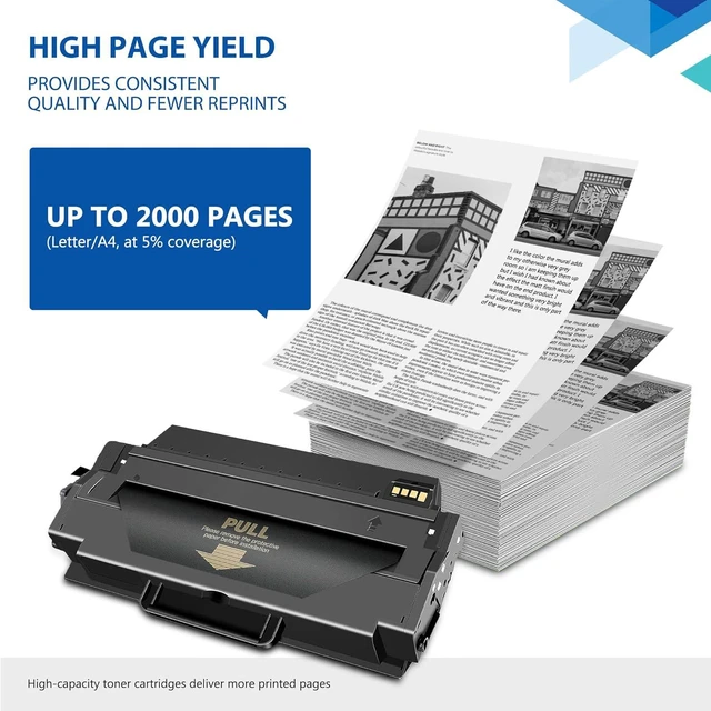 Alt view image 4 of 7 - MLT-D103S Toner Cartridge 2-Pack Replacement for Samsung D103S 103S Toner ML-2951ND ML-2951D ML-2950ND ML-2955ND ML-2955DW SCX-4728FD SCX-4729FW SCX-4729FD ML-295x SCX-470x SCX-472x Printer Ink Black