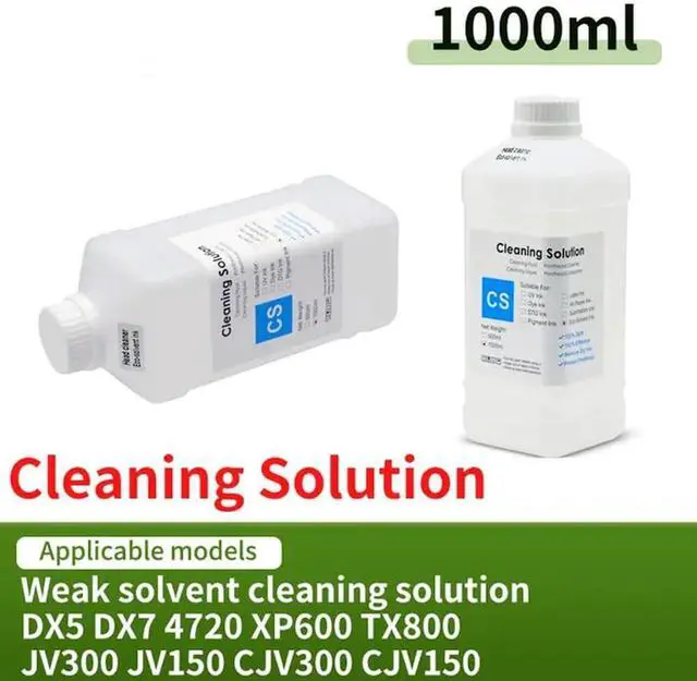 Alt view image 2 of 2 - 1000ML Eco-Solvent Ink Cleaning Solution Compatible with Printer Supplies Roland Mimaki Mutoh 1390 L1800 DX5 DX7 TX800 XP600 5113 4720 I3200 Printhead