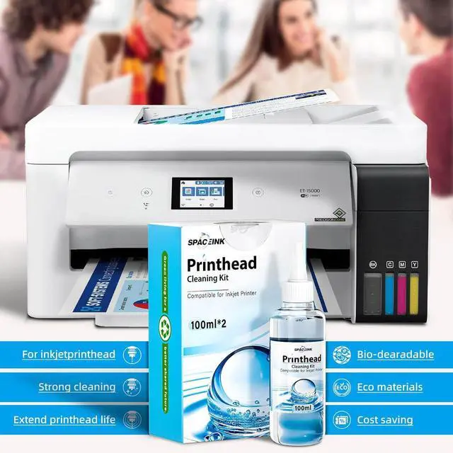 Alt view image 7 of 7 - Printhead Cleaning kit 200mL for E pson Printer, Printer Cleaning Kit for HP, Print Head Cleaning Kit for Canon, Inkjet Printer Nozzle Cleaning Kit for Brother