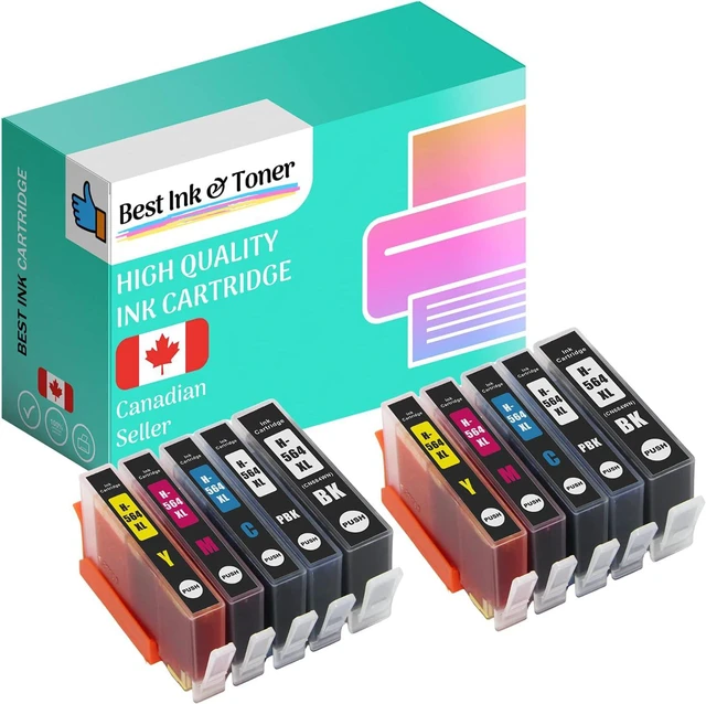Main image of Best Compatible 10 Pack High Yield Cartridge for HP 564XL - BK, Photo Black,C, M, Y - Combo Pack -,for PhotoSmart Series 7510 7515 7520 7525 B8550 B8553 C5324 C5370 C5373 C5380 C5383