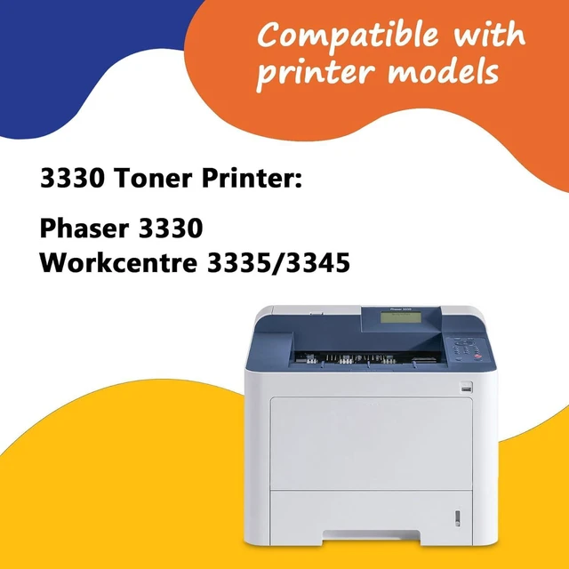 Alt view image 2 of 6 - Phaser 3330 High Capacity Toner Cartridge (1-Pack, Black): 106R03622 Toner Cartridge Replacement for Xerox Phaser 3330/WorkCentre 3345/3335 Printer