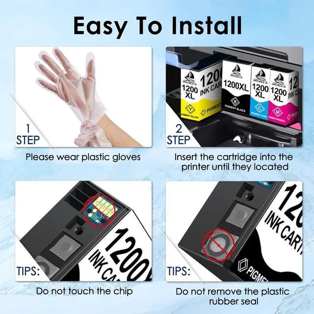 Alt view image 5 of 7 - DOUBLE D Maxify 1200 Ink Cartridges Compatible for Canon PGI-1200XL PGI 1200 XL Pigment, High Yield Work with Maxify MB2720 MB2050 MB2350 MB2320 MB2020 MB2120 (4BK,2C,2M,2Y) 10 Pack