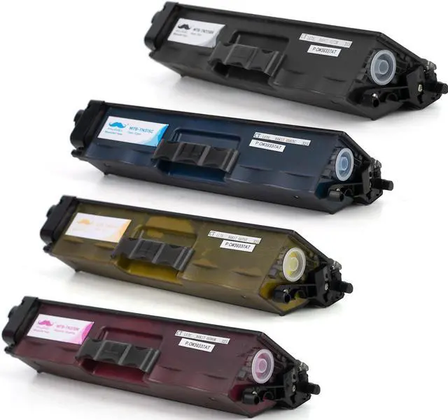 Alt view image 5 of 7 - 4 PK Moustache Compatible for Brother TN-315 TN315 TN310 Black Cyan Magenta Yellow Toner Cartridges Compatible for Brother HL-4150CDN HL-4570CDW HL-4570CDWT MFC-9460CDN MFC-9560CDW MFC-9970CDW