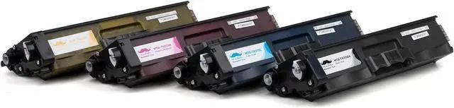 Alt view image 6 of 7 - 4 PK Moustache Compatible for Brother TN-315 TN315 TN310 Black Cyan Magenta Yellow Toner Cartridges Compatible for Brother HL-4150CDN HL-4570CDW HL-4570CDWT MFC-9460CDN MFC-9560CDW MFC-9970CDW