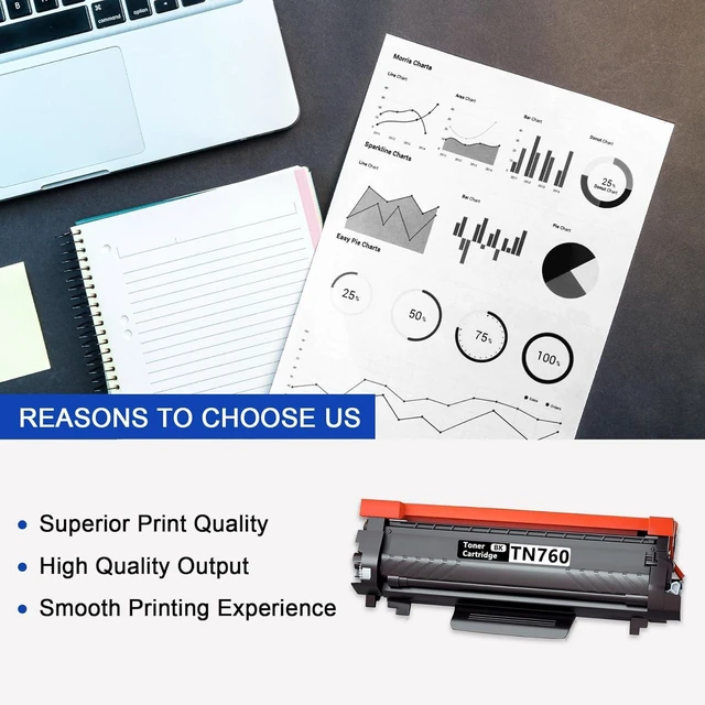 Alt view image 5 of 7 - TN-760 TN-730 TN760 TN730 Toner Cartridge Black High Yield Replacement for Brother TN 760 730 DCP-L2550DW MFC-L2710DW L2750DW L2750DWXL HL-L2350DW L2370DW/DWXL L2390DW L2395DW Printer , 4-Pack