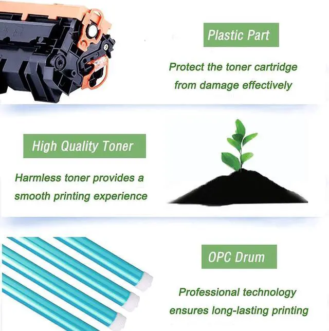 Alt view image 2 of 6 - 48A Toner Cartridge Replacement for HP 48A CF248A 248A Compatible for HP Laserjet Pro M15w M15a M16a M16w Laserjet MFP M28w M28a M29a MFP M29w M14 M17 M30w M31w Printer Ink (Black, 4-Pack)