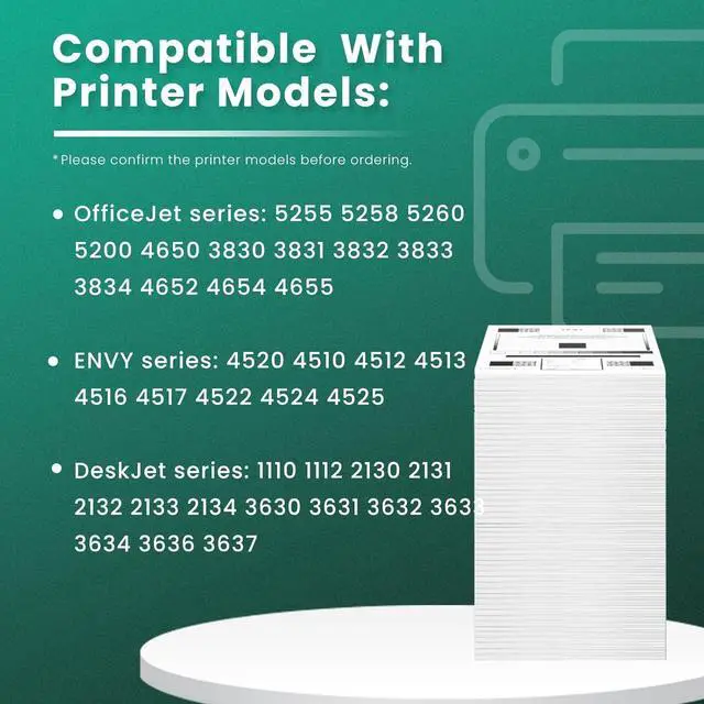 Alt view image 2 of 7 - GREENBOX 63XL Ink Cartridges Black/Color Combo Replacement for HP 63XL 63 XL Ink Cartridge for OfficeJet 3830 5255 5258 Envy 4520 4512 4513 4516 DeskJet 1112 1110 3630 3634 2130 2132 Printer, 3 Pack