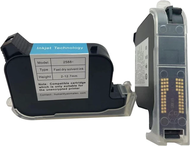 Alt view image 6 of 7 - 42ml Solvent Fast Drying Black Inkjet Cartridge 2588 2588+ 2588+M Repalcement for No Encrypted Inkjet Printers Quick Drying Cartridge for Unencrypted Printers