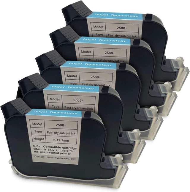 Alt view image 4 of 7 - 42ml Solvent Fast Drying Black Inkjet Cartridge 2588 2588+ 2588+M Repalcement for No Encrypted Inkjet Printers Quick Drying Cartridge for Unencrypted Printers