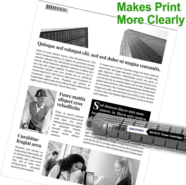 Alt view image 4 of 6 - Black Toner Cartridge Compatible High Yield 29,500 Pages at 5% Coverage (Letter/A4) for Ricoh Aficio/Lanier/Savin MP C3003/MP C3503/MP C3004/MP C3504 (1-Pack)