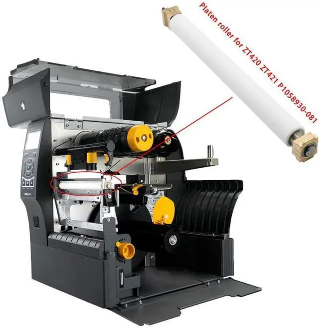 Alt view image 3 of 3 - Platen Roller Compatible with ZT420 ZT421 Thermal Barcode Label Printer P1058930-081