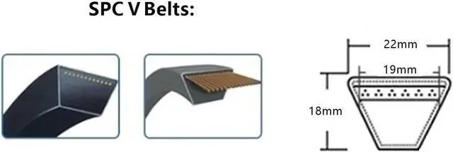 Alt view image 2 of 4 - Rubber Drive Transmission Belt,Timing Belt,1 pc SPC Type V-Belt Closed-Loop Industrial Triangle V Belt, SPC2250/SPC2700/SPC5400/SPC6600/SPC6820 Transmission Drive Belt(SPC2250 LW)