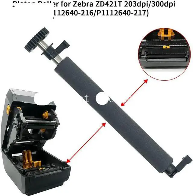 Alt view image 5 of 6 - Rubber Roller Compatible with ZD220D ZD230D ZD888D Printers