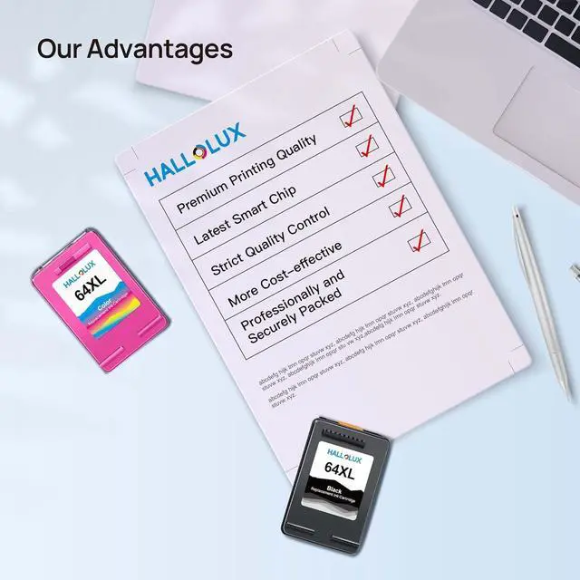 Alt view image 4 of 6 - 64XL Ink Cartridge for HP Printer Ink 64 XL Cartouche Encre for HP64XL Combo Pack Compatible for HP Envy 7155 7200 7255 7820 Series 7800 7822 7855 7858 Tango X Terra Printer (Black, Colour)