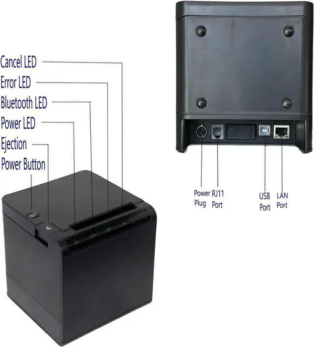 Alt view image 6 of 7 - ASSUR Bluetooth 80mm Thermal Receipt Printer Wireless Portable Receipt Printer for Android Tablet System Compatible with Skip The Dishes APP