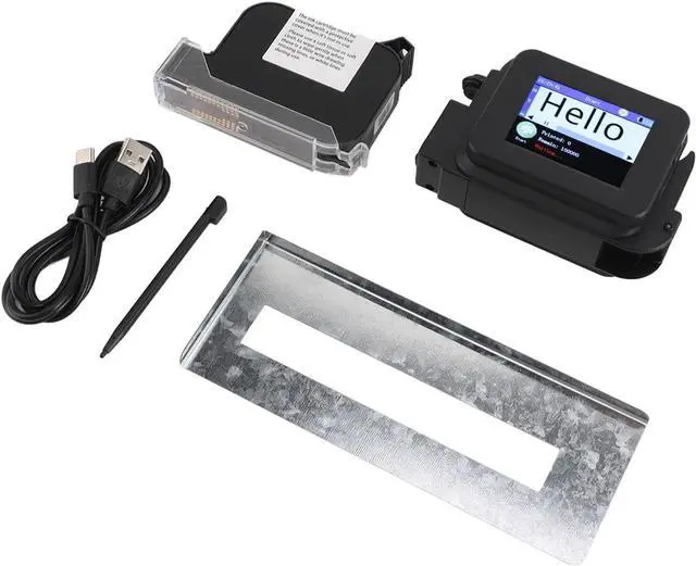 Alt view image 6 of 7 - Generic Handheld Inkjet Printer, Handheld Printer Inkjet Pocket Adjustable Printing Height 0.1 0.5in/1in Touch Screen Coder with Fast (Black)