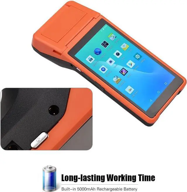 Alt view image 2 of 7 - All in One Handheld PDA Printer Smart POS Terminal Wireless Portable Printers Intelligent Payment Terminal Function BT/WiFi/USB OTG/ 3G Communication