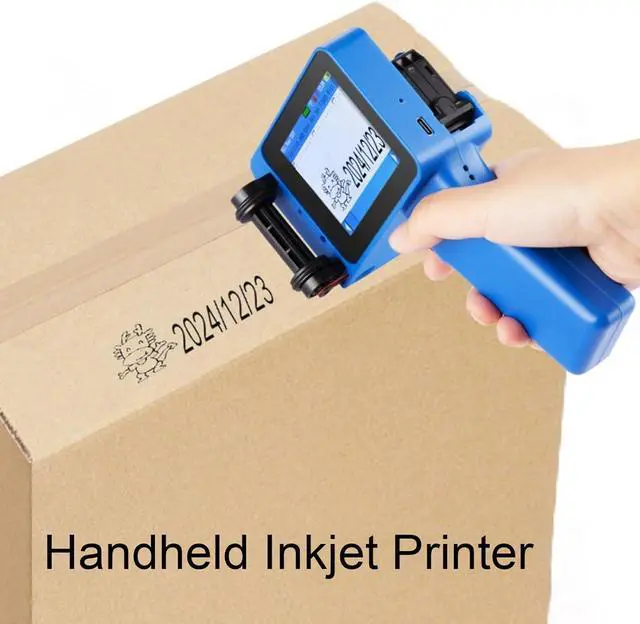 Alt view image 3 of 7 - Handheld Inkjet Printer Gun, HD LED 4.3 Inch Touch Screen Inkjet Coder for Supermarket Express, Barcode QRcode Batch Number Logo Date Printing Machine for Wood, Cardboard,