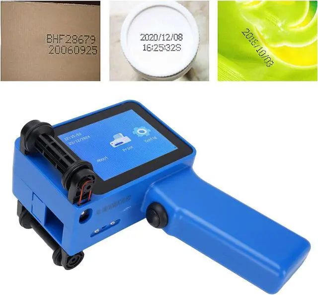 Alt view image 5 of 7 - Handheld Inkjet Printer Gun, HD LED 4.3 Inch Touch Screen Inkjet Coder for Supermarket Express, Barcode QRcode Batch Number Logo Date Printing Machine for Wood, Cardboard,