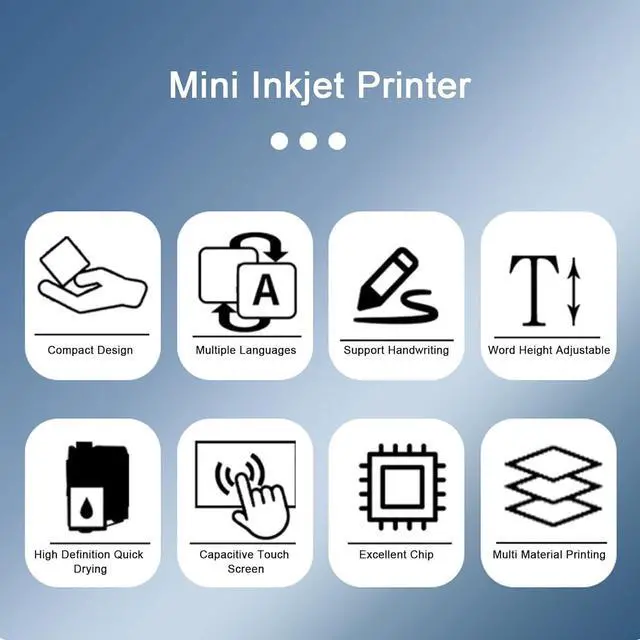 Alt view image 5 of 7 - Sanpyl Handheld Printer, Portable Handheld Printer with Touch Screen Type C Interface, Support Multi Languages Materials for Bag Carton Box Wood