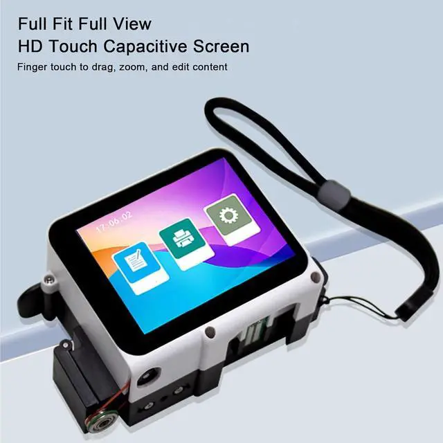 Alt view image 2 of 7 - Sanpyl Handheld Printer, Portable Handheld Printer with Touch Screen Type C Interface, Support Multi Languages Materials for Bag Carton Box Wood