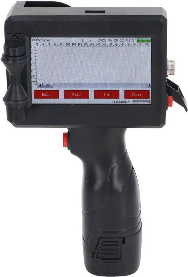 Alt view image 3 of 7 - Handheld Inkjet Printer, Rechargeable Inkjet Printing Machine Multifunctional AC110240V for Wood Acrylic Fabric Paper Plastic (US Plug)