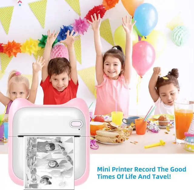 Alt view image 5 of 7 - PRINHSJI Mini Sticker Printer, Portable Thermal Printer, Inkless Pocket Maker for Study Notes, Pictures, DIY, Label, Photos, DIY, Compatible with iOS & Android