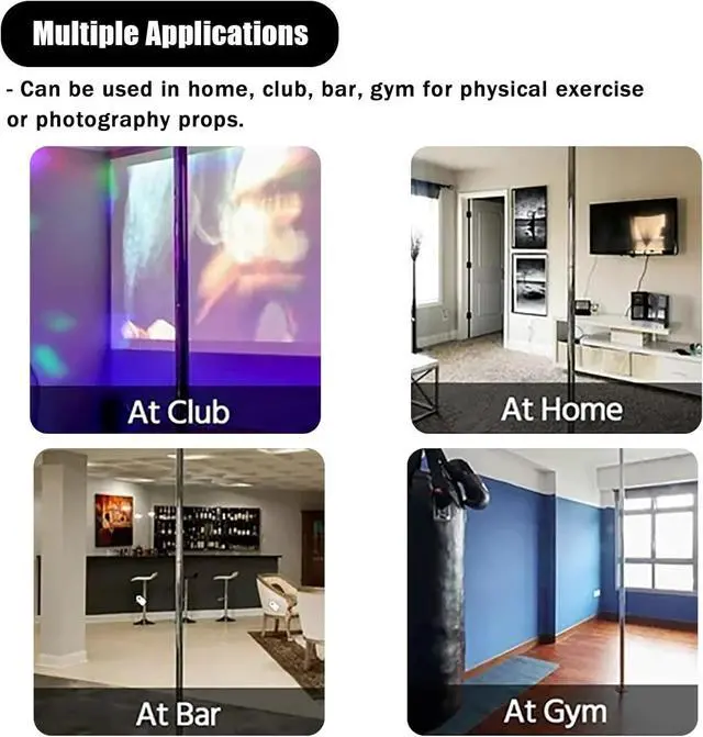 Alt view image 5 of 5 - Dance Pole Extension for 45Mm, 125/250/500Mm Fitness Poles Kit to Connect Dancing Pole, Height Adjustable Ceilings Tube for Club, Home, 5 Colours (Pink 250Mm) (Colour 250mm)