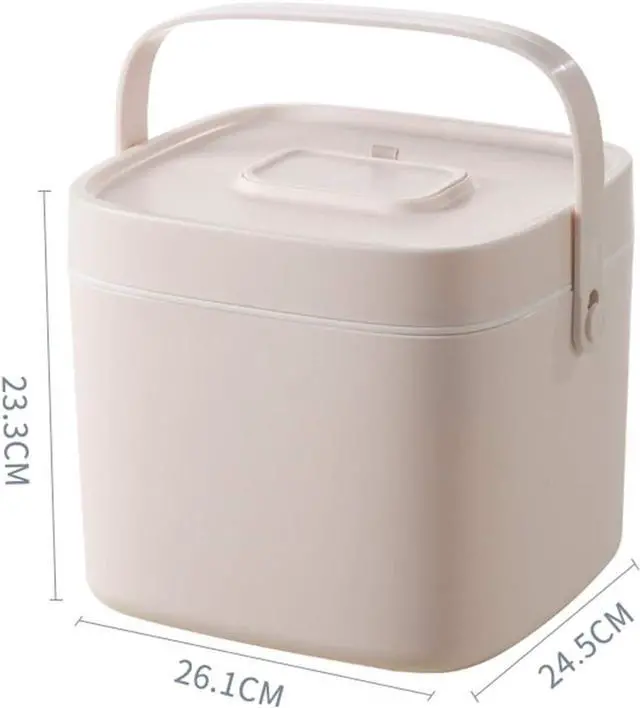 Alt view image 7 of 7 - Portable Medicine Chest, Lockable Family First Aid Box with Multi-Compartment Storage, Waterproof, Pink, Lightweight Organizer(19.7X17.8X17.8CM) (One Color 26.1X24.5X23.3CM)