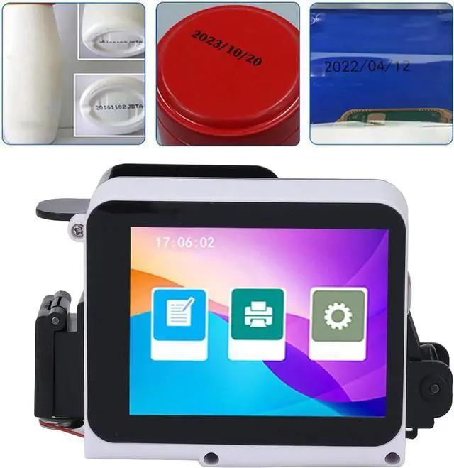 Alt view image 2 of 7 - Handheld Inkjet Printer, Portable Inkjet Coding Machine with 3.2 Inches Touch Screen, 2-12.7mm Printing Height and 1-3 Lines Number Print Lines Adjust, Supports Multiple Languages, for Logistics