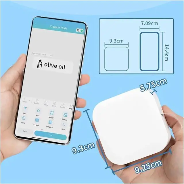 Alt view image 5 of 5 - Thermal Printer Paper Sticker Wireless Label Printer Pocket Handheld Printer Thermal Price Label Sticker Marker Home Office Use Easy to Use(White Q30 Printer)