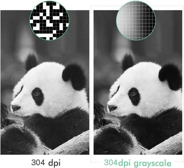 Alt view image 6 of 6 - Thermal Printer A9 Pro BT Portable Thermal Pocket Printer 304dpi Grayscale Mode Mini Photo Printer Receipt Label 56mm/77mm Paper Width Easy to Use