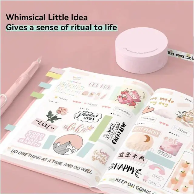 Alt view image 3 of 4 - Thermal Printer Label Maker Mini Pocket Thermal Printer All in One BT Connect Tag DIY Date Journal Study Sticker Machine Easy to Use