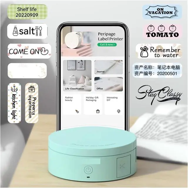 Alt view image 4 of 4 - Thermal Printer Label Maker Mini Pocket Thermal Printer All in One BT Connect Tag DIY Date Journal Study Sticker Machine Easy to Use