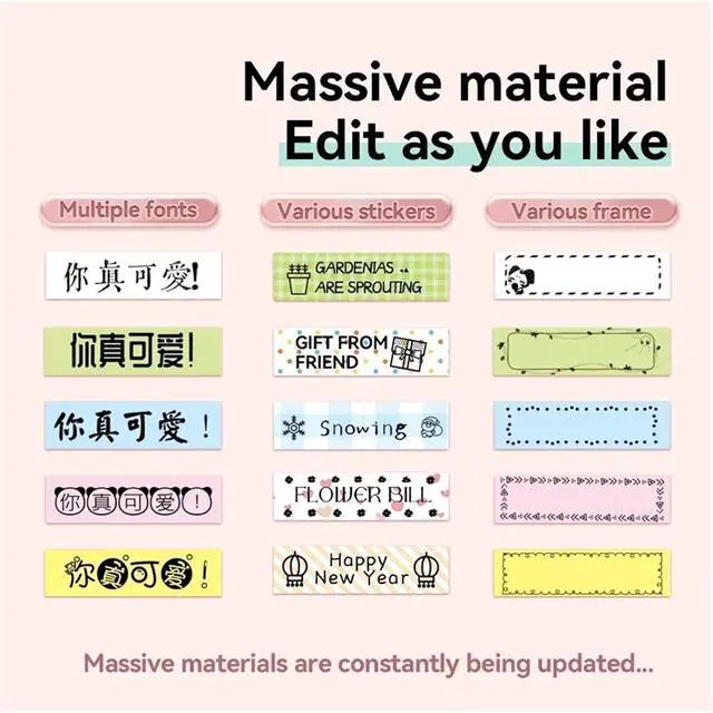 Alt view image 3 of 5 - Thermal Printer Mini Label Sticker Printer for Notes Kitchen Storage Office File Bookmarks Can Be Pasted Colorful Tapes Choice Easy to Use(Green)