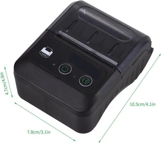 Alt view image 4 of 6 - Thermal Printer Portable Wireless BT 58mm 2 Inch Thermal Receipt Printer Mini USB Bill POS Mobile Printer Support ESC/POS Print Command Easy to Use