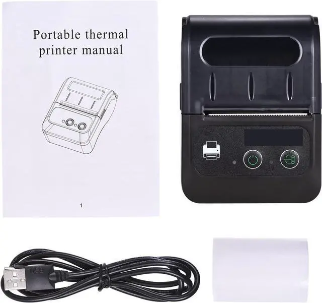 Alt view image 6 of 6 - Thermal Printer Portable Wireless BT 58mm 2 Inch Thermal Receipt Printer Mini USB Bill POS Mobile Printer Support ESC/POS Print Command Easy to Use