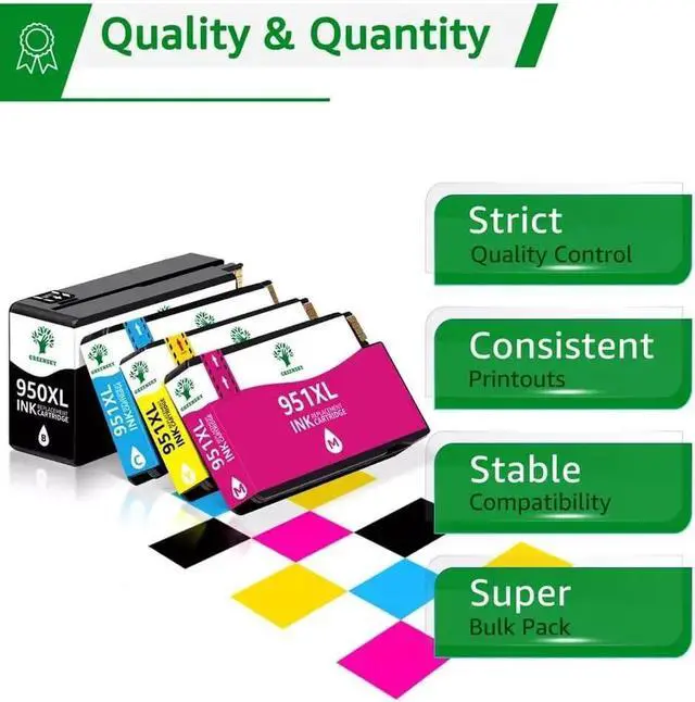 Alt view image 5 of 5 - 5PK Compatible 950XL 951XL Ink Cartridges for Officejet Pro 8610 8615 8620 8625 8600