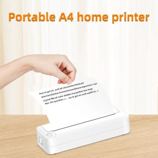 Alt view image 4 of 7 - YUMTTY A4 Portable Paper Printer Thermal Printing Wirel BT Connect Compatible with iOS and Android Mobile P Printer Support 210mm Wide for Travel Home Office Printing Sketches ts