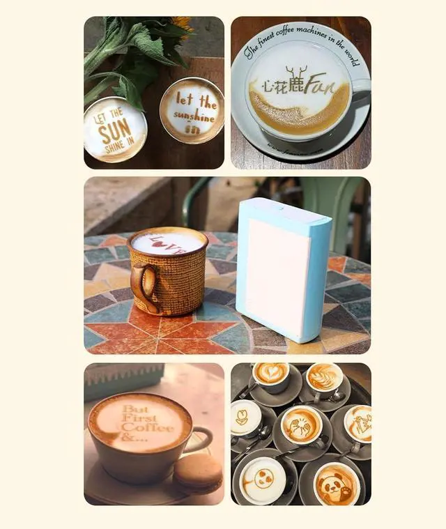 Alt view image 2 of 7 - Food Coffee Printer Mobile Color Small Handheld Printer Edible Food Printing Decorative Coffee Cake Candy Gift Wedding Party Favor Wrapping Supplies