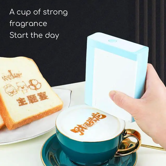 Alt view image 7 of 7 - Food Coffee Printer Mobile Color Small Handheld Printer Edible Food Printing Decorative Coffee Cake Candy Gift Wedding Party Favor Wrapping Supplies
