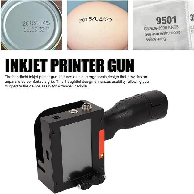 Alt view image 5 of 7 - Marhynchus Upgrade Handheld Inkjet Printer 4.3inch Touch Screen High Resolution Prints Portable Handheld Printer (US Plug 100-240v)