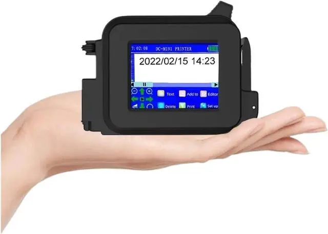 Main image of Mini Hand-held Label Inkjet Printer Portable Intelligent Small Production Date Two-Dimensional Code Machine Wide Printing Material(Printer-3 Ink)