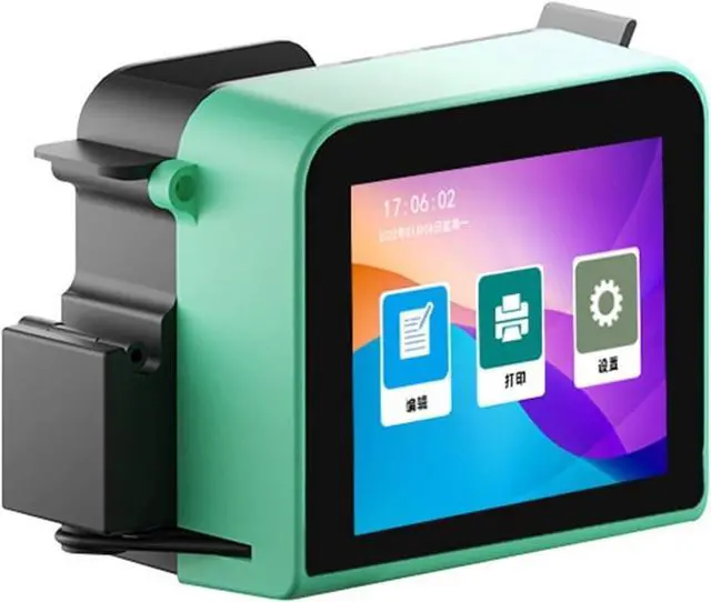 Main image of Mini Handheld Inkjet Printer to Print Production Date and Batch Number QR Code On Bread Packaging Bag Wide Printing Material(Green)
