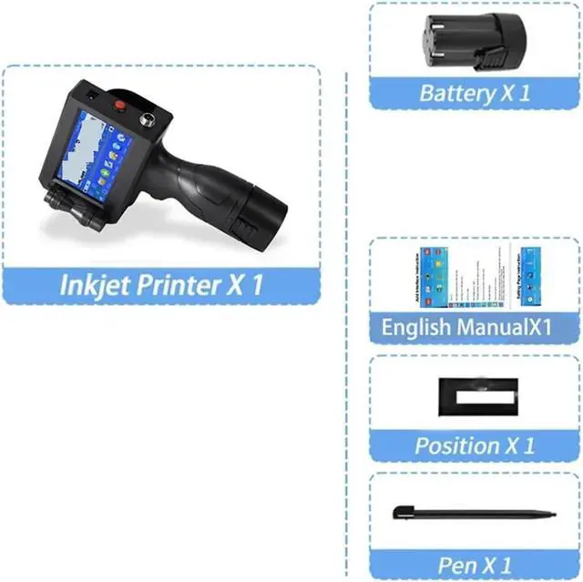 Alt view image 4 of 4 - Wide Coding Applications Handheld Inkjet Printer 12.7mm Logo Date Portable Printer Metal Plastic Bags Bottle Handheld Thermal Inkjet Printer Lightweight and Convenient