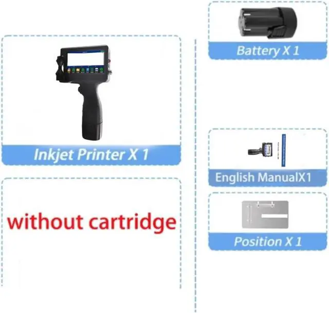Alt view image 3 of 4 - Wide Coding Applications Handheld Inkjet Printer Gun X300 English Language Production Date Number Expiry Date Label Plastic Carton Handheld Thermal Inkjet Printer Lightweight and Convenient