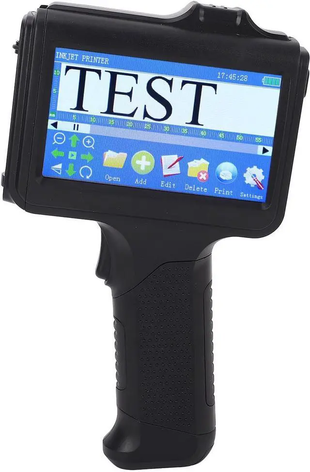 Alt view image 6 of 7 - Handheld Inkjet Printer Black 12.7mm Supports Multi Languages Bluetooth Portable Inkjet Coder for Wood Plastic Fabric